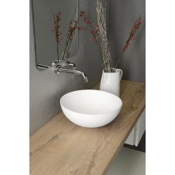 Sapho Thin umywalka 39 cm nablatowa okrągła biały mat WN185