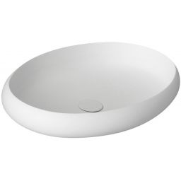 Sapho Thin umywalka 60x40 cm nablatowa owalna biały mat WN213