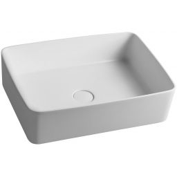 Sapho Thin umywalka 50x36 cm nablatowa prostokątna biały mat WN321