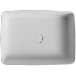 Sapho Thin umywalka 50x36 cm nablatowa prostokątna biały mat WN321