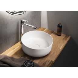 Sapho Thin umywalka 38x38 cm nablatowa okrągła biały mat WN548