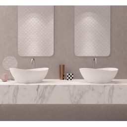 Sanitti Tre umywalka 47,3x37,6 cm nablatowa biały połysk TRE-47-BP