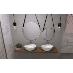 Sanitti Tre umywalka 47,3x37,6 cm nablatowa biały połysk TRE-47-BP