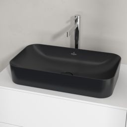 Villeroy & Boch Finion umywalka 60x35 cm prostokątna nablatowa CeramicPlus Pure Black 414361R7