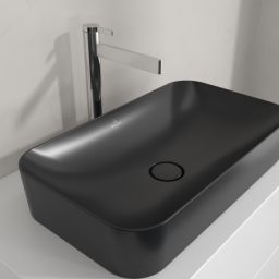 Villeroy & Boch Finion umywalka 60x35 cm prostokątna nablatowa CeramicPlus Pure Black 414361R7
