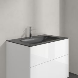 Villeroy & Boch Finion umywalka 80x50 cm prostokątna meblowa CeramicPlus Pure Black 416481R7