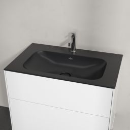 Villeroy & Boch Finion umywalka 80x50 cm prostokątna meblowa CeramicPlus Pure Black 416481R7