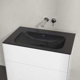 Villeroy & Boch Finion umywalka 80x50 cm prostokątna meblowa CeramicPlus Pure Black 416483R7