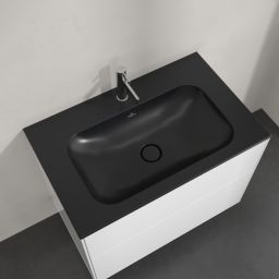 Villeroy & Boch Finion umywalka 80x50 cm prostokątna meblowa CeramicPlus Pure Black 416484R7