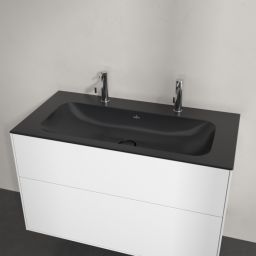 Villeroy & Boch Finion umywalka 100x50 cm prostokątna meblowa CeramicPlus Pure Black 4164A1R7