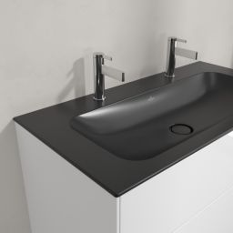 Villeroy & Boch Finion umywalka 100x50 cm prostokątna meblowa CeramicPlus Pure Black 4164A1R7