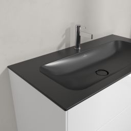 Villeroy & Boch Finion umywalka 100x50 cm prostokątna meblowa CeramicPlus Pure Black 4164A2R7