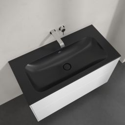 Villeroy & Boch Finion umywalka 100x50 cm prostokątna meblowa CeramicPlus Pure Black 4164A3R7