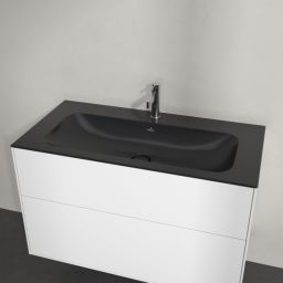Villeroy & Boch Finion umywalka 100x50 cm prostokątna meblowa CeramicPlus Pure Black 4164ABR7