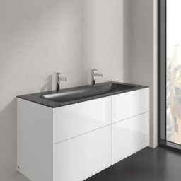 Villeroy & Boch Finion umywalka 120x50 cm prostokątna meblowa CeramicPlus Pure Black 4164C1R7