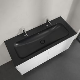 Villeroy & Boch Finion umywalka 120x50 cm prostokątna meblowa CeramicPlus Pure Black 4164C1R7
