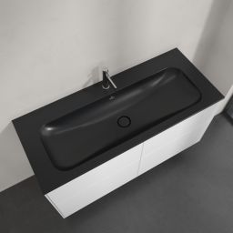 Villeroy & Boch Finion umywalka 120x50 cm prostokątna meblowa CeramicPlus Pure Black 4164C2R7
