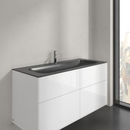 Villeroy & Boch Finion umywalka 120x50 cm prostokątna meblowa CeramicPlus Pure Black 4164CBR7