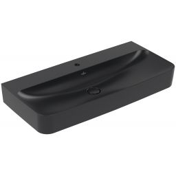 Villeroy & Boch Finion umywalka 100x47 cm prostokątna ścienna-meblowa CeramicPlus Pure Black 41681HR7