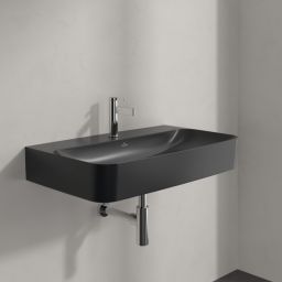Villeroy & Boch Finion umywalka 80x47 cm prostokątna ścienna CeramicPlus Pure Black 416881R7
