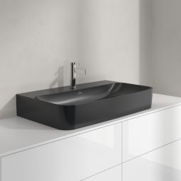 Villeroy & Boch Finion umywalka 80x47 cm prostokątna ścienna-meblowa CeramicPlus Pure Black 41688CR7