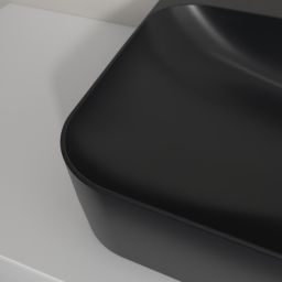 Villeroy & Boch Finion umywalka 80x47 cm prostokątna ścienna-meblowa CeramicPlus Pure Black 41688LR7