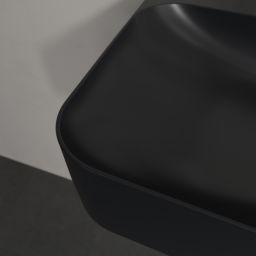 Villeroy & Boch Finion umywalka 100x47 cm prostokątna ścienna CeramicPlus Pure Black 4168A1R7