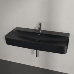 Villeroy & Boch Finion umywalka 100x47 cm prostokątna ścienna CeramicPlus Pure Black 4168ABR7