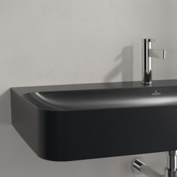 Villeroy & Boch Finion umywalka 100x47 cm prostokątna ścienna CeramicPlus Pure Black 4168ABR7