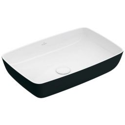 Villeroy & Boch Artis umywalka 58x38,5 cm prostokątna nablatowa biała/czarna 417258BCT8