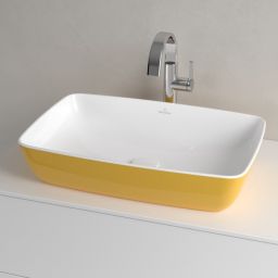 Villeroy & Boch Artis umywalka 58x38,5 cm prostokątna nablatowa biały połysk/indian summer 417258BCW9