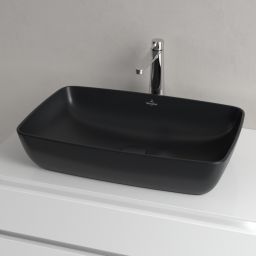 Villeroy & Boch Artis umywalka 58x38,5 cm prostokątna nablatowa CeramicPlus Pure Black 417258R7