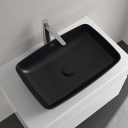 Villeroy & Boch Artis umywalka 58x38,5 cm prostokątna nablatowa CeramicPlus Pure Black 417258R7
