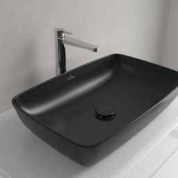 Villeroy & Boch Artis umywalka 58x38,5 cm prostokątna nablatowa CeramicPlus Pure Black 417258R7
