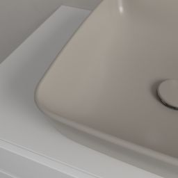 Villeroy & Boch Artis umywalka 41x41 cm kwadratowa nablatowa CeramicPlus Almond 417841AM