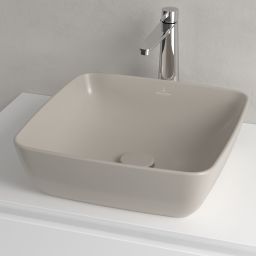 Villeroy & Boch Artis umywalka 41x41 cm kwadratowa nablatowa CeramicPlus Almond 417841AM