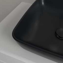 Villeroy & Boch Artis umywalka 41x41 cm kwadratowa nablatowa CeramicPlus Pure Black 417841R7