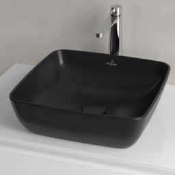 Villeroy & Boch Artis umywalka 41x41 cm kwadratowa nablatowa CeramicPlus Pure Black 417841R7