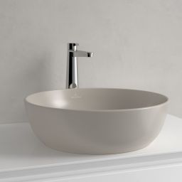 Villeroy & Boch Artis umywalka 43x43 cm okrągła nablatowa CeramicPlus Almond 417943AM