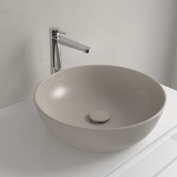 Villeroy & Boch Artis umywalka 43x43 cm okrągła nablatowa CeramicPlus Almond 417943AM