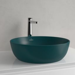 Villeroy & Boch Artis umywalka 43x43 cm okrągła nablatowa CeramicPlus Teal 417943TE