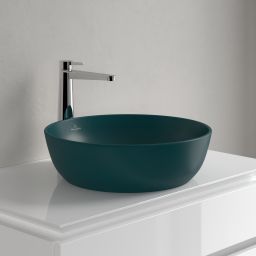 Villeroy & Boch Artis umywalka 43x43 cm okrągła nablatowa CeramicPlus Teal 417943TE