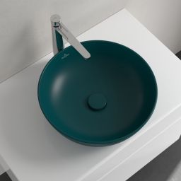 Villeroy & Boch Artis umywalka 43x43 cm okrągła nablatowa CeramicPlus Teal 417943TE