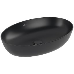 Villeroy & Boch Artis umywalka 61x41 cm owalna nablatowa CeramicPlus Pure Black 419861R7