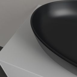Villeroy & Boch Artis umywalka 61x41 cm owalna nablatowa CeramicPlus Pure Black 419861R7
