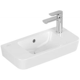 Villeroy & Boch O.Novo umywalka 50x25 cm prostokątna ścienna CeramicPlus Weiss Alpin 4342R5T2