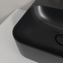 Villeroy & Boch Finion umywalka 43x39 cm prostokątna CeramicPlus Pure Black 43644LR7