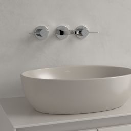 Villeroy & Boch Artis umywalka 48x32,5 cm owalna nablatowa CeramicPlus Almond 438848AM