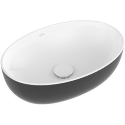 Villeroy & Boch Artis umywalka 48x32,5 cm owalna nablatowa Coal Black 438848BCT8