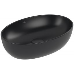 Villeroy & Boch Artis umywalka 48x32,5 cm owalna nablatowa CeramicPlus Pure Black 438848R7